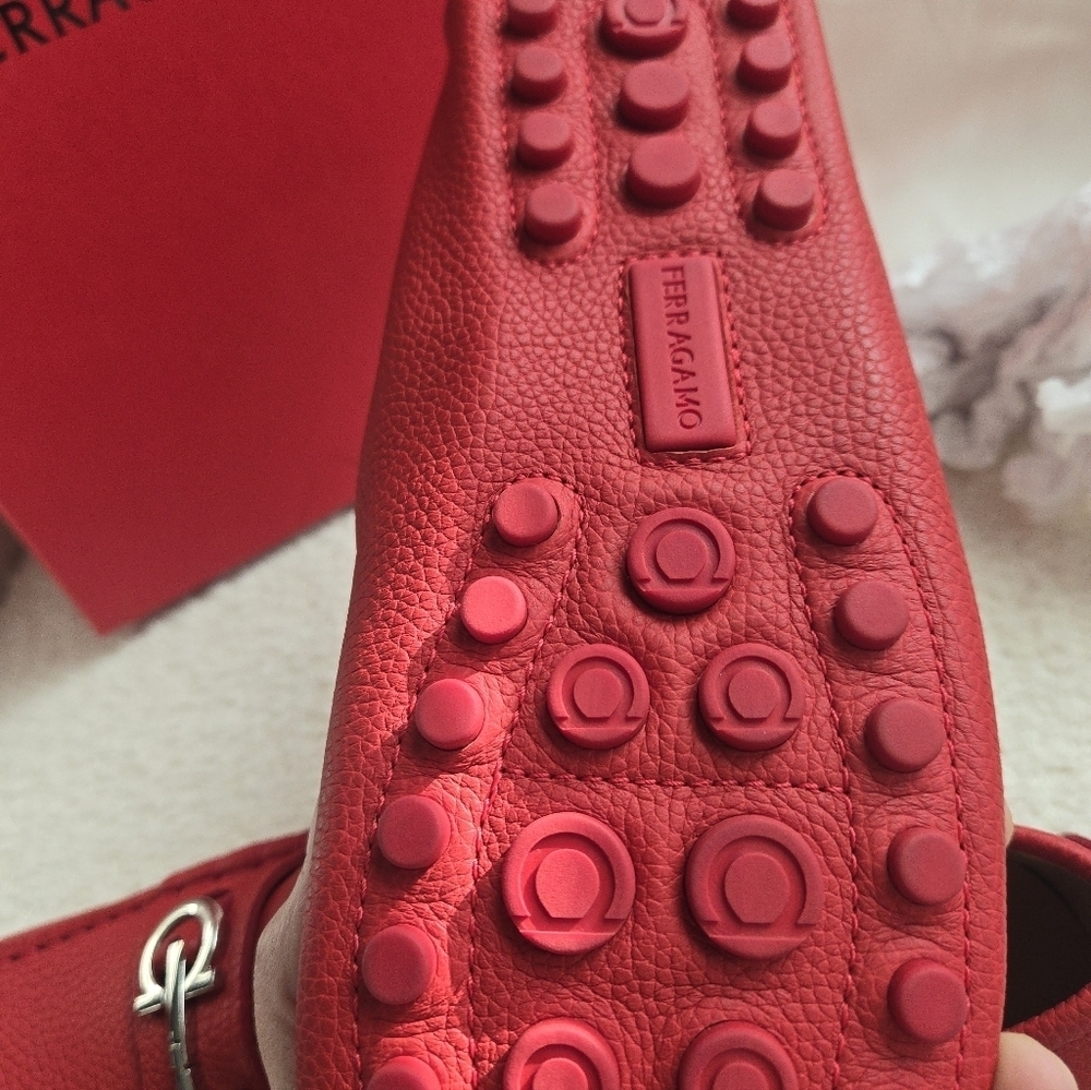 Salvatore Ferragamo NEW Women's Red Loafers - Picture 7 of 14